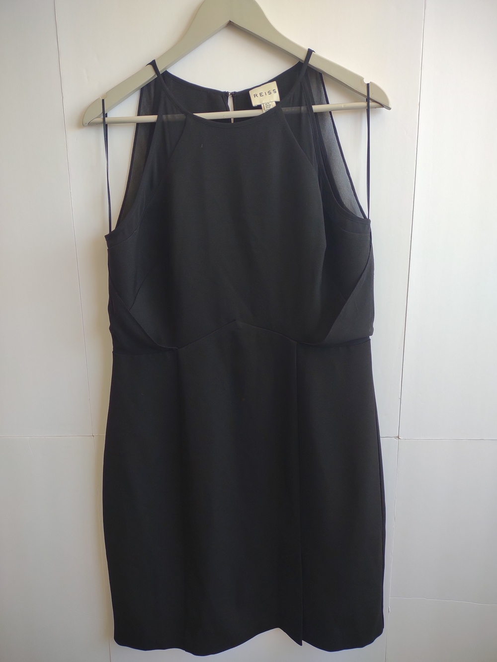 Reiss Black Sleeveless Midi Dress